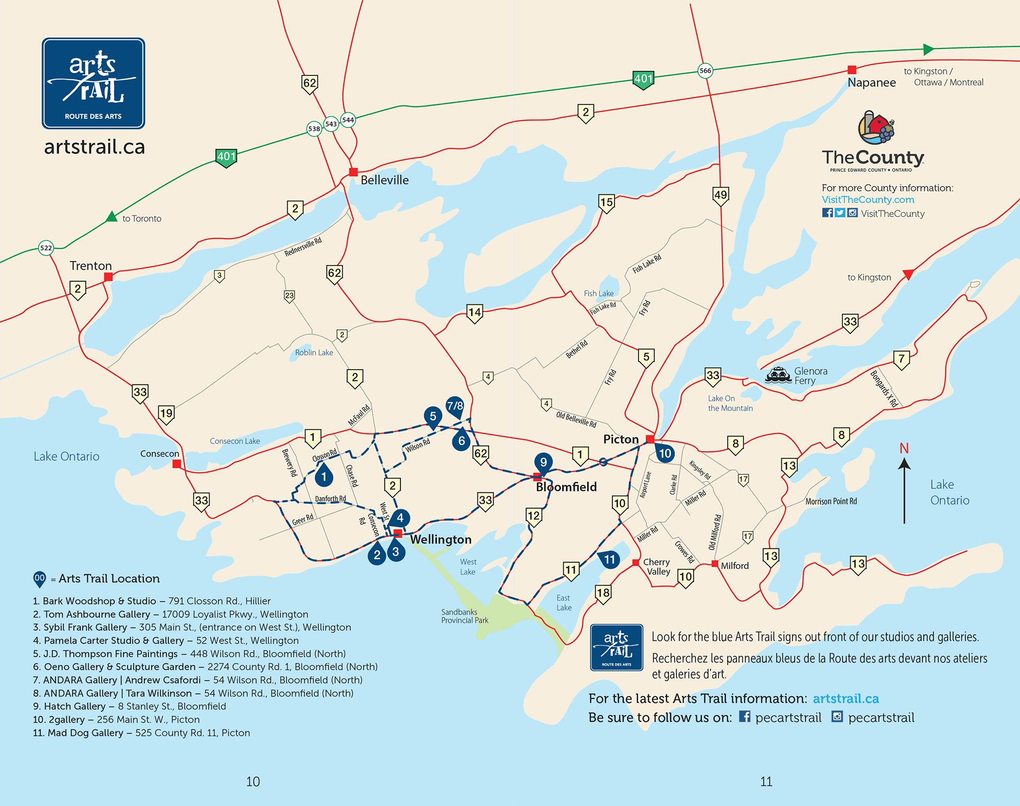 2023 Arts Trail map